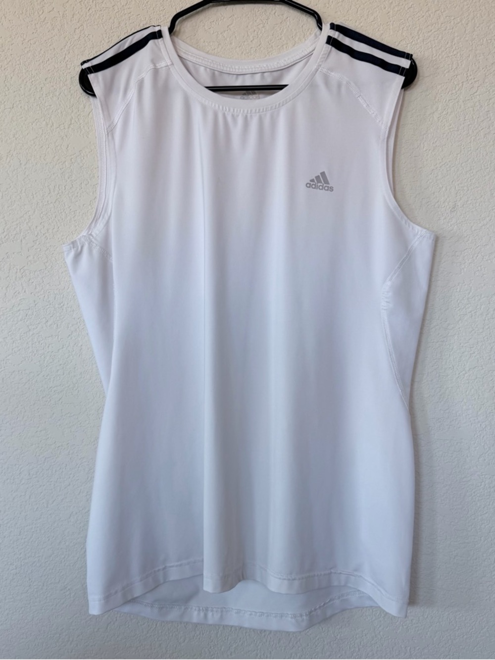 ADIDAS Men’s White HIIT Spin Training Tank Top with Climalite Technology Sz XL